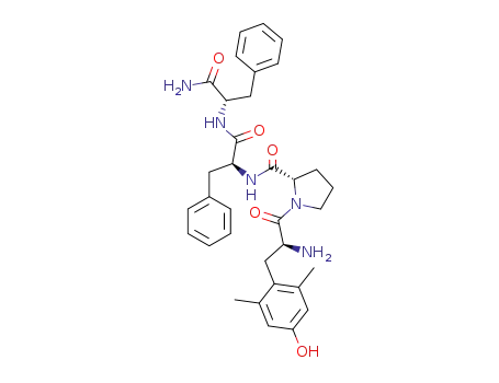 Molecular Structure of 596792-36-8 (L-Phenylalaninamide, 2,6-dimethyl-L-tyrosyl-L-prolyl-L-phenylalanyl-)