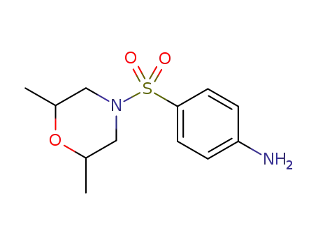 Molecular Structure of 750607-99-9 (4-((2,6-DIMETHYLMORPHOLIN-4-YL)SULFONYL)ANILINE)