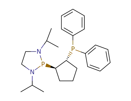 Molecular Structure of 651725-17-6 (1,3,2-Diazaphospholidine,
2-[(1R,2R)-2-(diphenylphosphino)cyclopentyl]-1,3-bis(1-methylethyl)-)