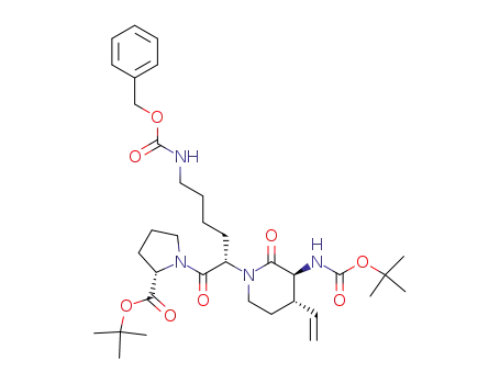 (2S,2'S,3''S,4''S)-1-[6'-benzyloxycarbonylamino-2'-(3''-tert-butoxycarbonylamino-2''-oxo-4''-vinyl-piperidin-1''-yl)-hexanoyl]-pyrrolidine-2-carboxylic acid tert-butyl ester