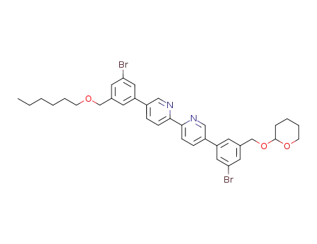 5'-[3-bromo-5-(hexyloxymethyl)phenyl]-5-[3-bromo-5-(tetrahydropyran-2-yloxymethyl)phenyl]-2,2'-bipyridine