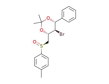 1,3-Dioxane,
5-bromo-2,2-dimethyl-4-[[(S)-(4-methylphenyl)sulfinyl]methyl]-6-phenyl-,
(4S,5R,6R)-