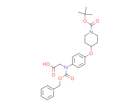 N-[4-(1-tert-butoxycarbonylpiperidin-4-yloxy)phenyl]-N-benzyloxycarbonyl-aminoacetic acid