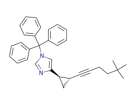 4-((1R,2R)-2-(5,5-dimethyl-hex-1-yn-1-yl)-cyclopropyl)-1-trityl-1H-imidazole