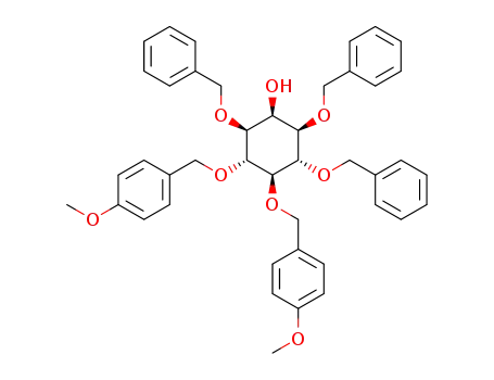 Molecular Structure of 501669-01-8 (Cyclohexanol,
3,4-bis[(4-methoxyphenyl)methoxy]-2,5,6-tris(phenylmethoxy)-,
(1S,2S,3R,4R,5S,6R)-)
