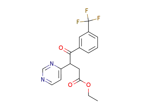 4-oxo-3-pyrimidin-4-yl-4-(3-trifluoromethyl-phenyl)-butyric acid ethyl ester