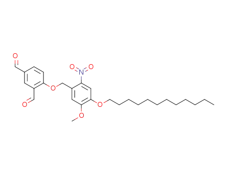 Molecular Structure of 760984-01-8 (1,3-Benzenedicarboxaldehyde,
4-[[4-(dodecyloxy)-5-methoxy-2-nitrophenyl]methoxy]-)