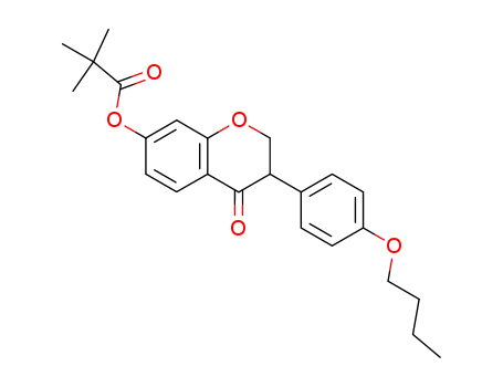Molecular Structure of 738601-26-8 (Propanoic acid, 2,2-dimethyl-,
3-(4-butoxyphenyl)-3,4-dihydro-4-oxo-2H-1-benzopyran-7-yl ester)