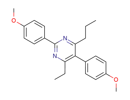 Molecular Structure of 612825-16-8 (Pyrimidine, 4-ethyl-2,5-bis(4-methoxyphenyl)-6-propyl-)