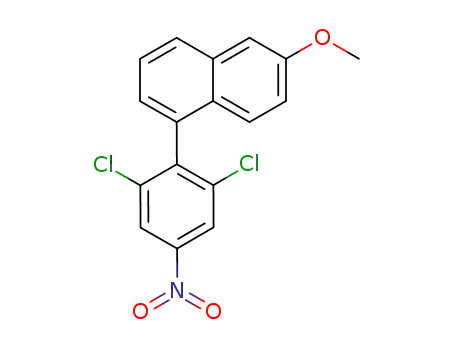 Molecular Structure of 588717-95-7 (Naphthalene, 1-(2,6-dichloro-4-nitrophenyl)-6-methoxy-)