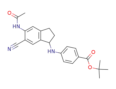 Benzoic acid,
4-[[5-(acetylamino)-6-cyano-2,3-dihydro-1H-inden-1-yl]amino]-,
1,1-dimethylethyl ester
