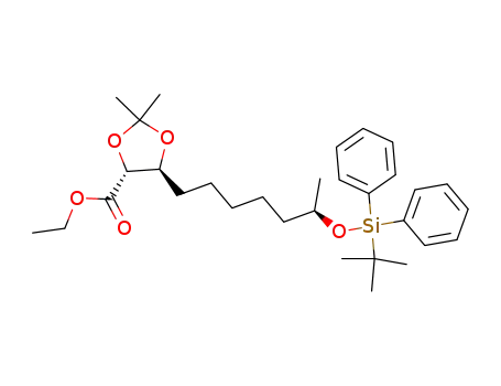 (4R,5S)-5-[(R)-6-(tert-Butyl-diphenyl-silanyloxy)-heptyl]-2,2-dimethyl-[1,3]dioxolane-4-carboxylic acid ethyl ester