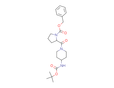 1-Pyrrolidinecarboxylicacid, 2-[[4-[[(1,1-dimethylethoxy)carbonyl]amino]-1-piperidinyl]carbonyl]-,phenylmethyl ester, (2S)-