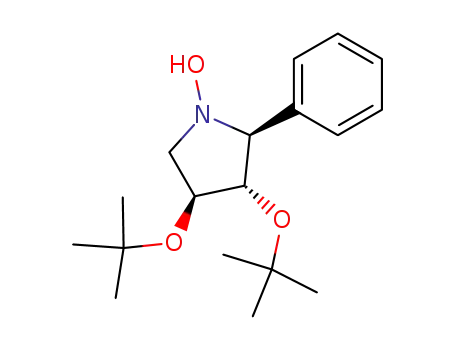 Molecular Structure of 628716-68-7 (Pyrrolidine, 3,4-bis(1,1-dimethylethoxy)-1-hydroxy-2-phenyl-,
(2S,3S,4S)-)