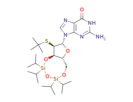 3',5'-O-(tetraisopropyldisiloxane-1,3-diyl)-2'-deoxy-2'-(tert-butylthio)guanosine