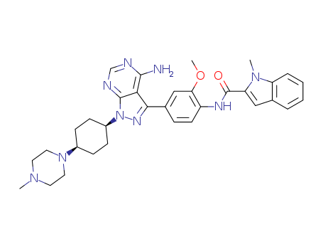N-[4-[4-Amino-1-[trans-4-(4-methylpiperazin-1-yl)cyclohexyl]-1H-pyrazolo[3,4-d]pyrimidin-3-yl]-2-methoxyphenyl]-1-methyl-1H-indole-2-carboxamide