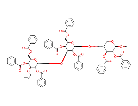 methyl 3-O-allyl-2,4,6-tri-O-benzoyl-β-D-galactopyranosyl-(1->3)-2,4,6-tri-O-benzoyl-β-D-galactopyranosyl-(1->4)-2,3-di-O-benzoyl-β-D-xylopyranoside