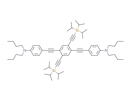 Benzenamine,
4,4'-[[2,5-bis[[tris(1-methylethyl)silyl]ethynyl]-1,4-phenylene]di-2,1-ethyne
diyl]bis[N,N-dibutyl-