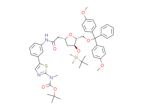 [5-(3-{2-[5-[bis-(4-methoxy-phenyl)-phenyl-methoxymethyl]-4-(<i>tert</i>-butyl-dimethyl-silanyloxy)-tetrahydro-furan-2-yl]-acetylamino}-phenyl)-thiazol-2-yl]-methyl-carbamic acid <i>tert</i>-butyl ester