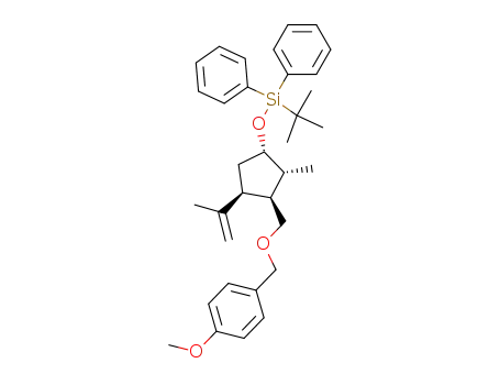 tert-Butyl-[(1S,2R,3S,4S)-4-isopropenyl-3-(4-methoxy-benzyloxymethyl)-2-methyl-cyclopentyloxy]-diphenyl-silane