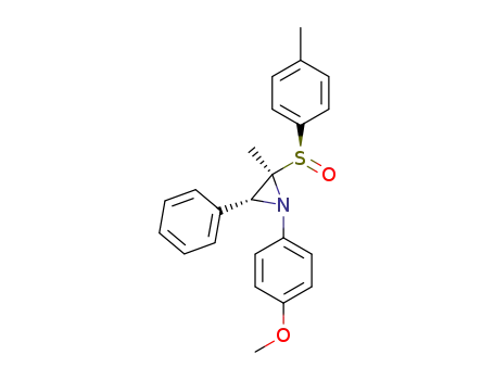 Aziridine,
1-(4-methoxyphenyl)-2-methyl-2-[(R)-(4-methylphenyl)sulfinyl]-3-phenyl-,
(2R,3R)-