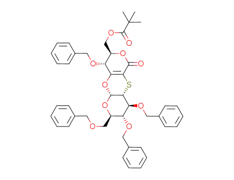 2,2-Dimethyl-propionic acid (2R,3R,4S,4aR,7R,8R,9aR)-3,4,8-tris-benzyloxy-2-benzyloxymethyl-5-oxo-3,4,4a,5,8,9a-hexahydro-2H,7H-1,6,9-trioxa-10-thia-anthracen-7-ylmethyl ester