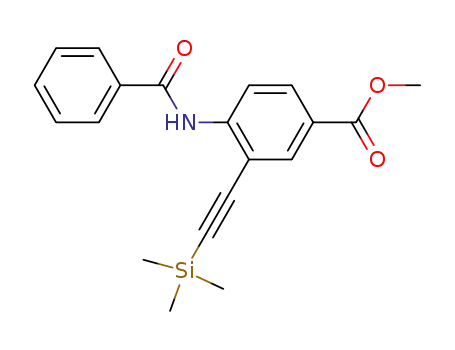 Benzoic acid, 4-(benzoylamino)-3-[(trimethylsilyl)ethynyl]-, methyl ester