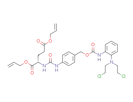 diallyl 4-{[2'-(N,N-bis(2''-chloroethyl)amino)phenyl]carbamoyloxymethyl}phenylcarbamoyl-L-glutamate