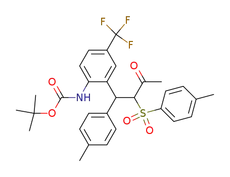 {2-[3-oxo-2-(toluene-4-sulfonyl)-1-<i>p</i>-tolyl-butyl]-4-trifluoromethyl-phenyl}-carbamic acid <i>tert</i>-butyl ester