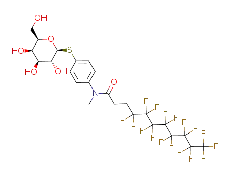4,4,5,5,6,6,7,7,8,8,9,9,10,10,11,11,11-Heptadecafluoro-undecanoic acid methyl-[4-((2S,3R,4S,5R,6R)-3,4,5-trihydroxy-6-hydroxymethyl-tetrahydro-pyran-2-ylsulfanyl)-phenyl]-amide