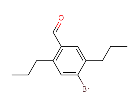 Molecular Structure of 782236-42-4 (Benzaldehyde, 4-bromo-2,5-dipropyl-)