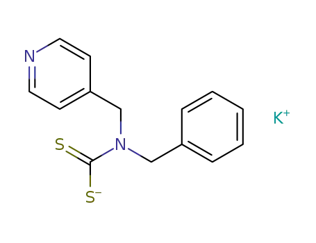 Molecular Structure of 1354698-08-0 (potassium N-benzyl-N-pyridin-4-ylmethyl dithiocarbamate)