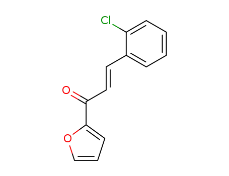 Molecular Structure of 135950-63-9 (2-Propen-1-one, 3-(2-chlorophenyl)-1-(2-furanyl)-, (2E)-)