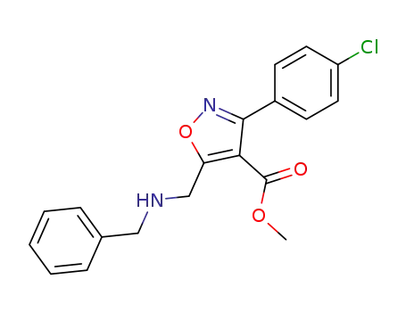 4-Isoxazolecarboxylic acid,
3-(4-chlorophenyl)-5-[[(phenylmethyl)amino]methyl]-, methyl ester