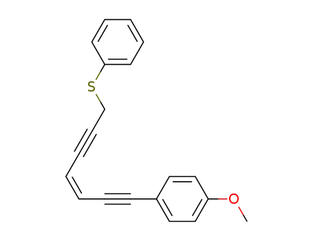 Molecular Structure of 702706-69-2 ((Z)-1-(4-methoxyphenyl)-7-(phenylthio)-3-heptene-1,5-diyne)