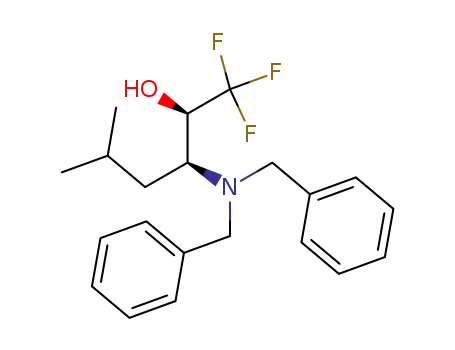 Molecular Structure of 697754-01-1 ((+)-(2R,3S)-3-(dibenzylamino)-1,1,1-trifluoro-5-methylhexan-2-ol)