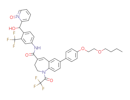 7-[4-(2-butoxyethoxy)phenyl]-N-{4-[hydroxy(1-oxidopyridin-2-yl)methyl]-3-(trifluoromethyl)phenyl}-1-(trifluoroacetyl)-2,3-dihydro-1H-1-benzazepine-4-carboxamide