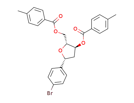 1-β-(4-bromophenyl)-1,2-dideoxy-3,5-di-O-(4-toluoyl)-D-ribofuranose
