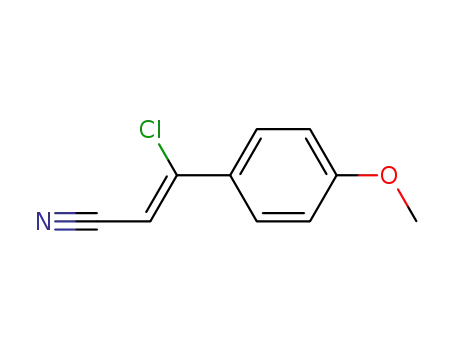 Molecular Structure of 874479-16-0 ((Z)-3-chloro-3-(4-methoxyphenyl)acrylonitrile)