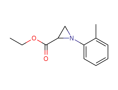 Molecular Structure of 183014-07-5 (ethyl 1-(2-methylphenyl)-aziridine-2-carboxylate)