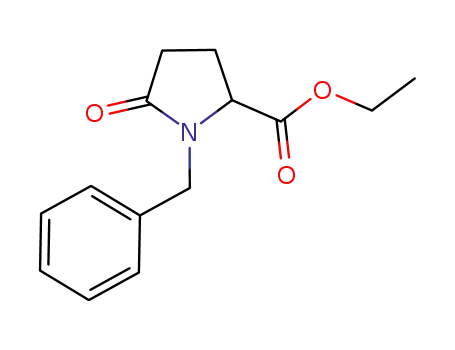 Molecular Structure of 942603-46-5 (PROLINE, 5-OXO-1-(PHENYLMETHYL)-, ETHYL ESTER)