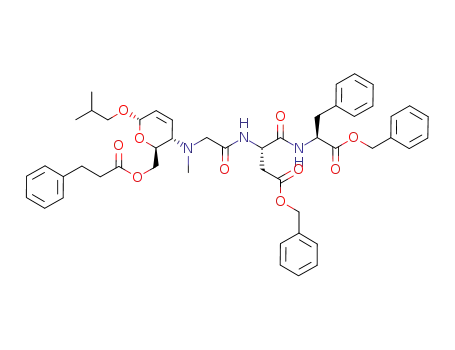 (S)-N-((S)-1-Benzyloxycarbonyl-2-phenyl-ethyl)-3-(2-{[(2S,3S,6S)-6-isobutoxy-2-(3-phenyl-propionyloxymethyl)-3,6-dihydro-2H-pyran-3-yl]-methyl-amino}-acetylamino)-succinamic acid benzyl ester