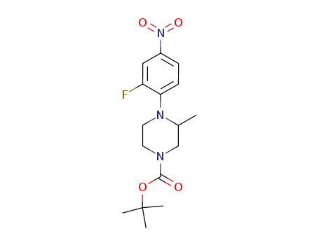 4-(2-fluoro-4-nitro-phenyl)-3-methyl-piperazine-1-carboxylic acid <i>tert</i>-butyl ester