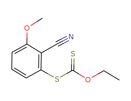 Molecular Structure of 939970-62-4 (O-ethyl ester of 2-cyano-3-methoxyphenyl dithiocarbonic acid)
