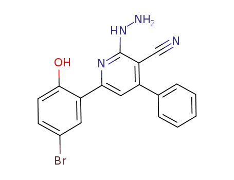 6-(5-bromo-2-hydroxy-phenyl)-2-hydrazino-4-phenyl-nicotinonitrile