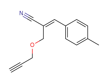 Molecular Structure of 786682-44-8 (2-Propenenitrile,3-(4-methylphenyl)-2-[(2-propynyloxy)methyl]-,(2Z)-(9CI))