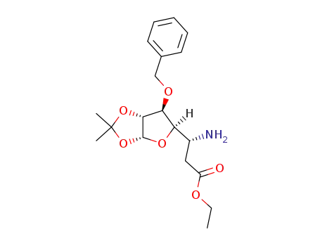 (1R,2R,3S,4R)-ethyl-[5-amino-3-O-benzyl-5,6-dideoxy-1,2-O-isopropylidene]-α-D-gluco-heptofuranuronate