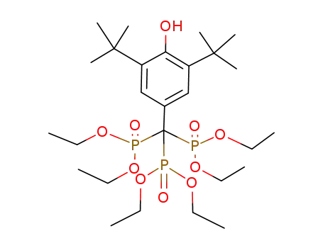 Molecular Structure of 128911-36-4 (4-Hydroxy-3.5-di-tert.-butyl-phenylmethan-trisphosphonsaeurehexaethylester)