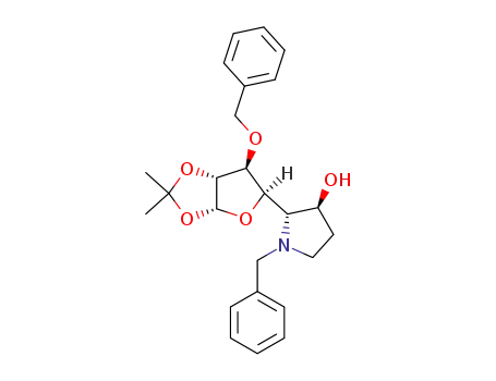(2S,3S)-1-Benzyl-2-((3aR,5R,6S,6aR)-6-benzyloxy-2,2-dimethyl-tetrahydro-furo[2,3-d][1,3]dioxol-5-yl)-pyrrolidin-3-ol