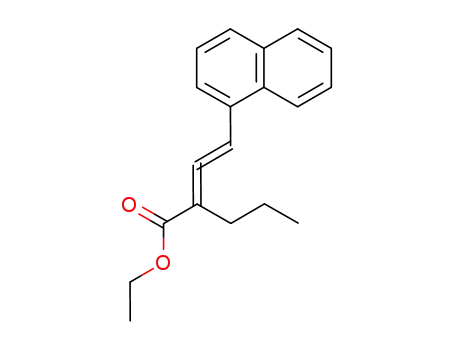 Molecular Structure of 894855-53-9 (Pentanoic acid, 2-(1-naphthalenylethenylidene)-, ethyl ester)